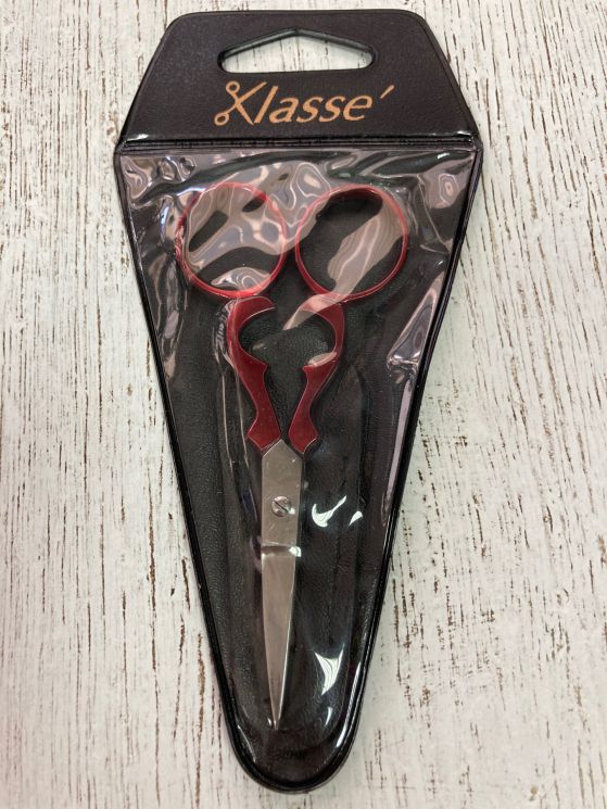 B5408 Ножницы Klasse с бордовыми ручками
