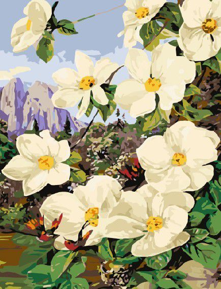 Картина по номерам Paintboy "Вальс белых цветов" GX8277