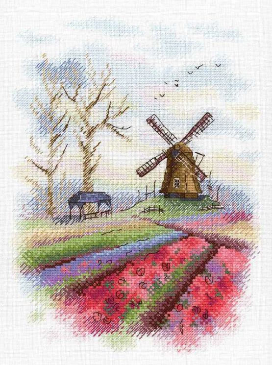 А-017 Набор для вышивания Aquarelle "Южная Голландия"