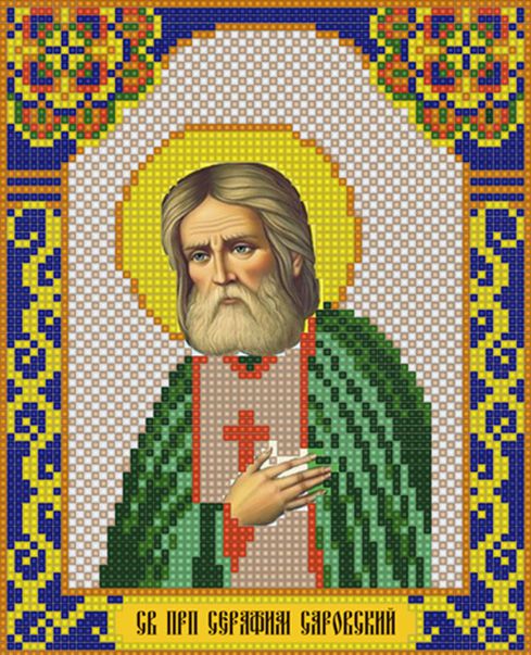 ИМА4-025 Алмазная мозаика ТМ НАСЛЕДИЕ "Серафим Саровский"
