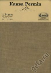 CL065L/142 Канва в упаковке PERMIN Linen 32ct, 50 х 70 см, цвет №142 каштан