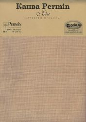 CL065L/15 Канва в упаковке PERMIN Linen 32ct, 50 х 70 см, цвет №15 янтарный