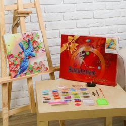 7303014 Алмазные часы Color Kit "Райские птички"