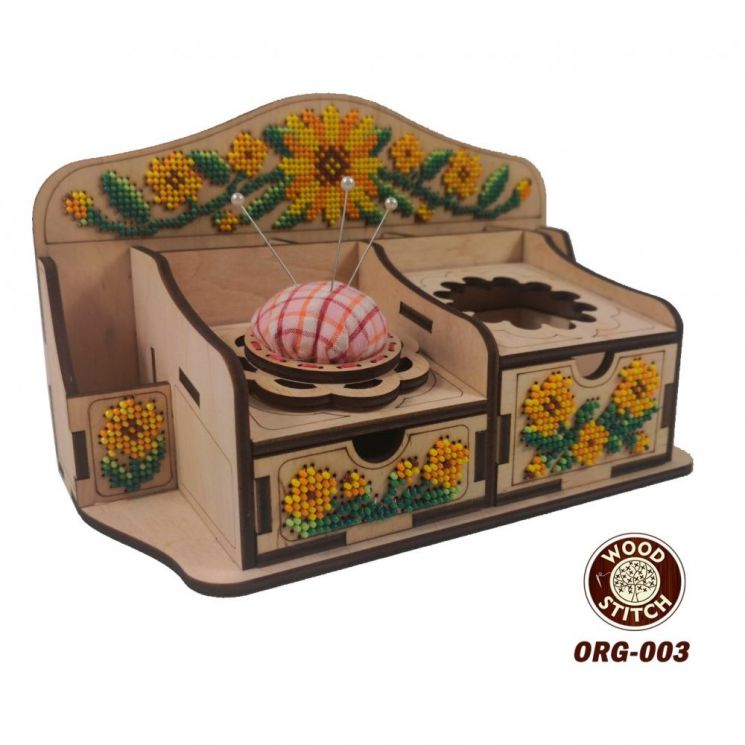 Набор для вышивания WoodStitch "Органайзер игольница-3", 22*11*12, ORG-003