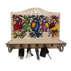 Набор для вышивания WoodStitch Ключница "У нас все дома", 28*24*6, KL-001